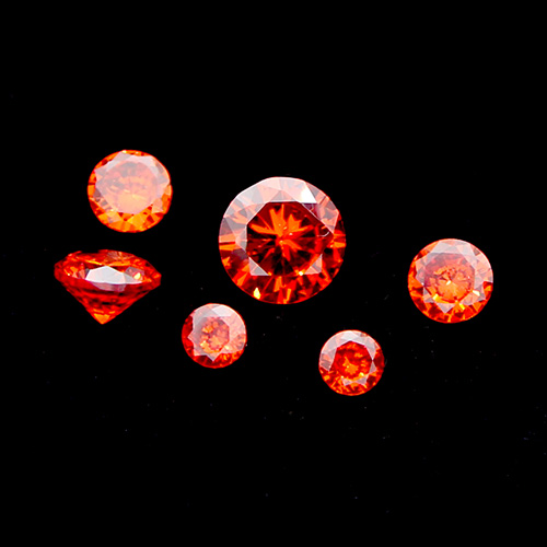 Cubic zircon rund orange 4 mm