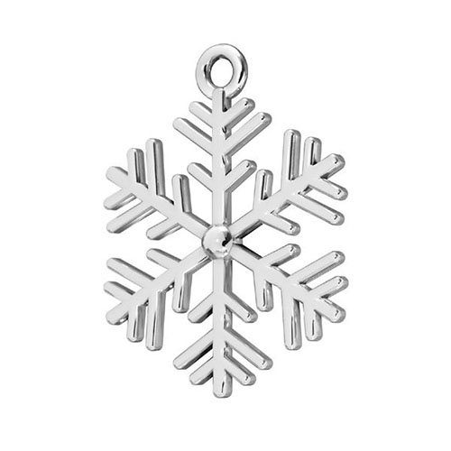 Berlock snöflinga 14 mm sterling silver